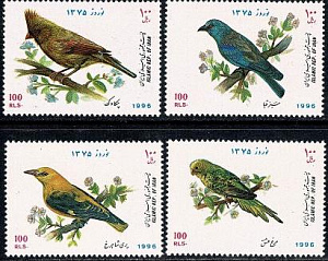 Иран, 1996, Птицы, 4 марки